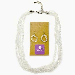 Magical Vintage Rainbow Bead Necklace + Earrings